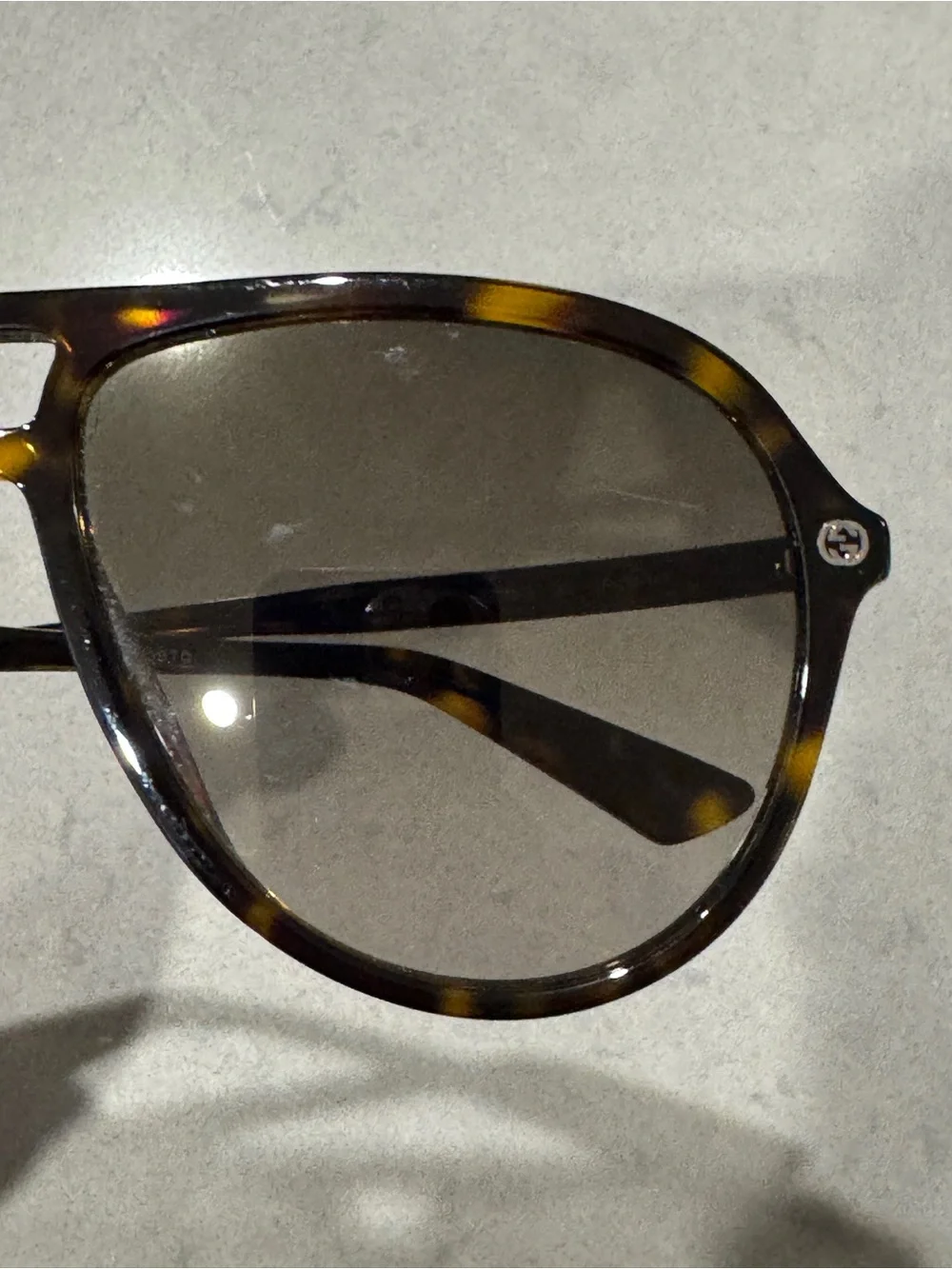 Gucci Tortoiseshell Aviator Sunglasses - Brown Lenses
